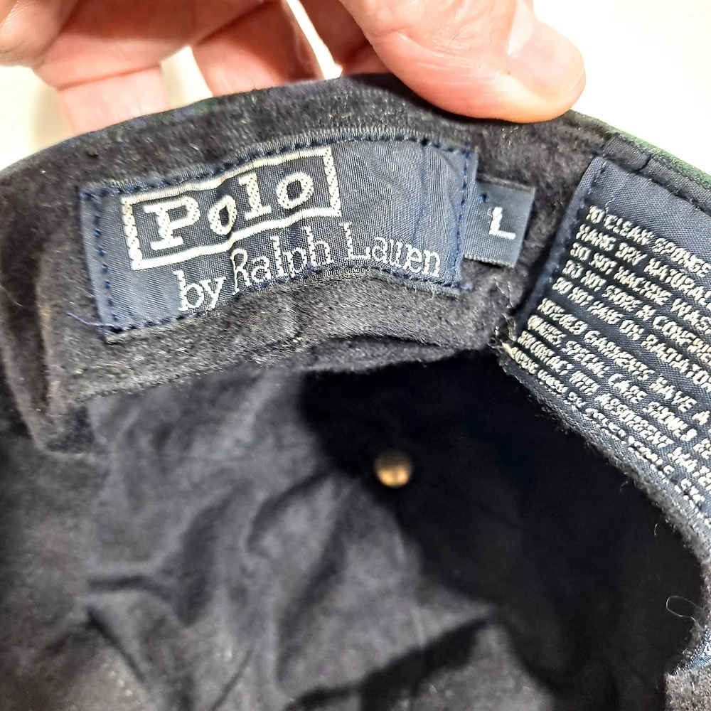 Polo By Ralph Lauren Black Watch Plaid Oil Cloth Hat